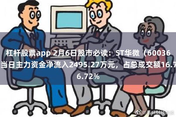 杠杆股票app 2月6日股市必读：ST华微（600360）当日主力资金净流入2495.27万元，占总成交额16.72%